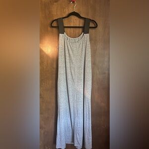 Gray maxi dress with pockets